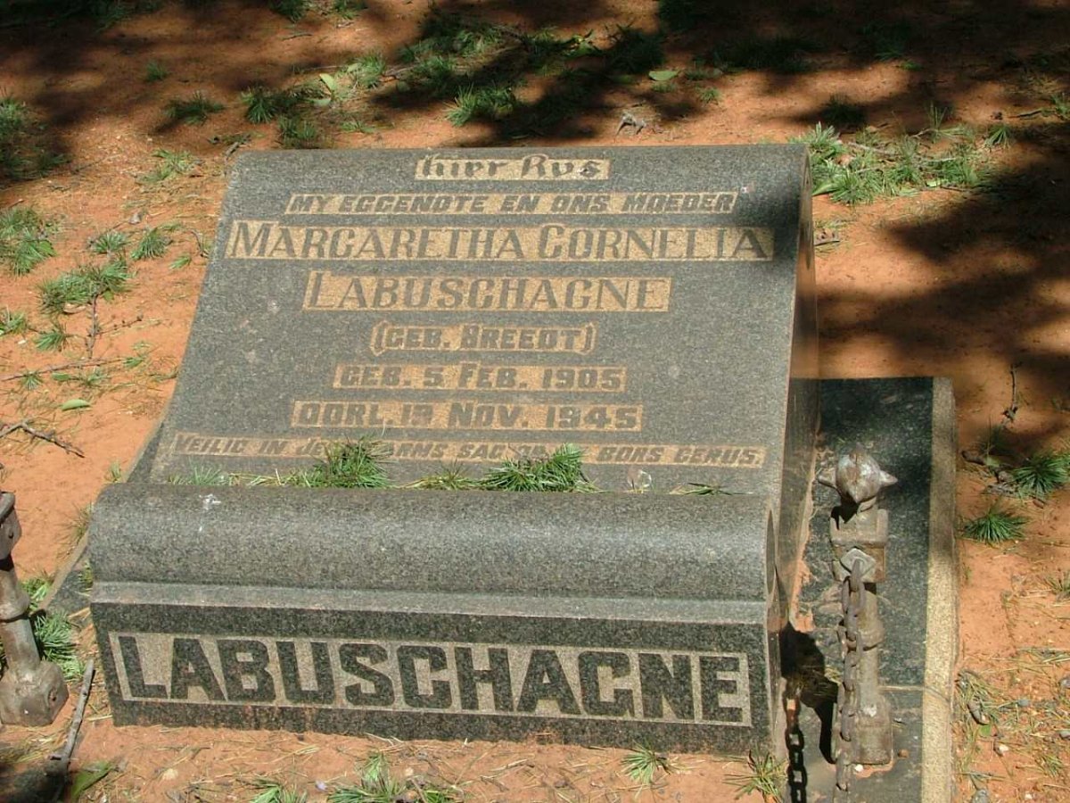 LABUSCHAGNE Margaretha Cornelia nee BREEDT 1905-1945