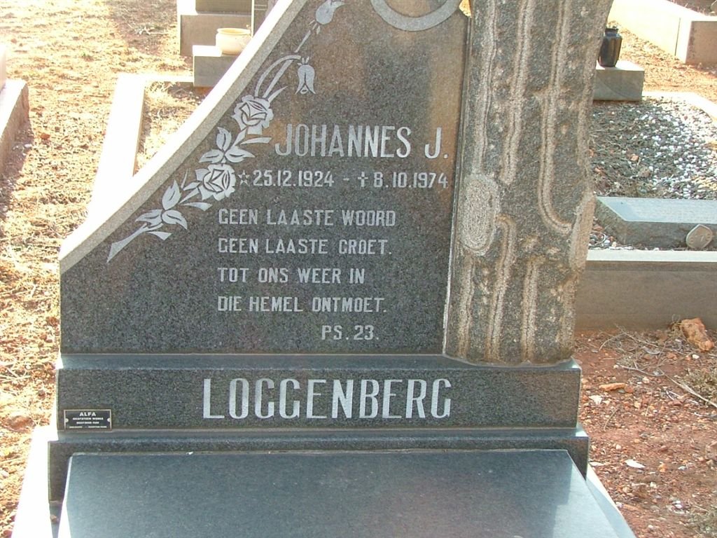 LOGGENBERG Johannes J. 1924-1974