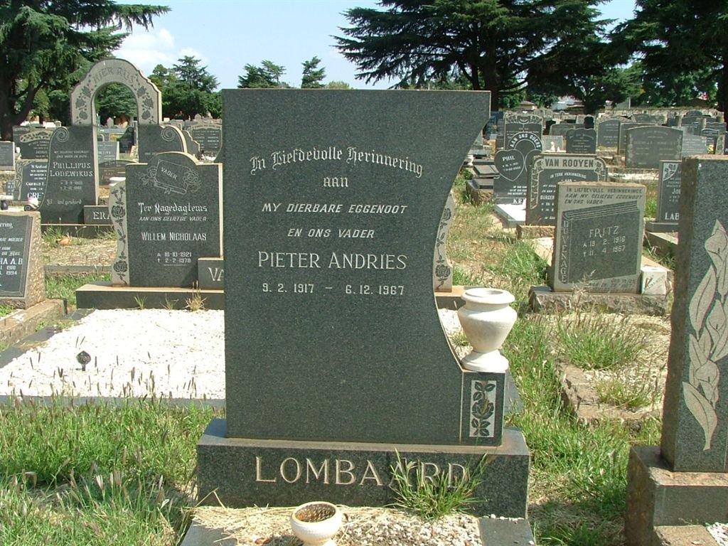LOMBAARD Pieter Andries 1917-1967