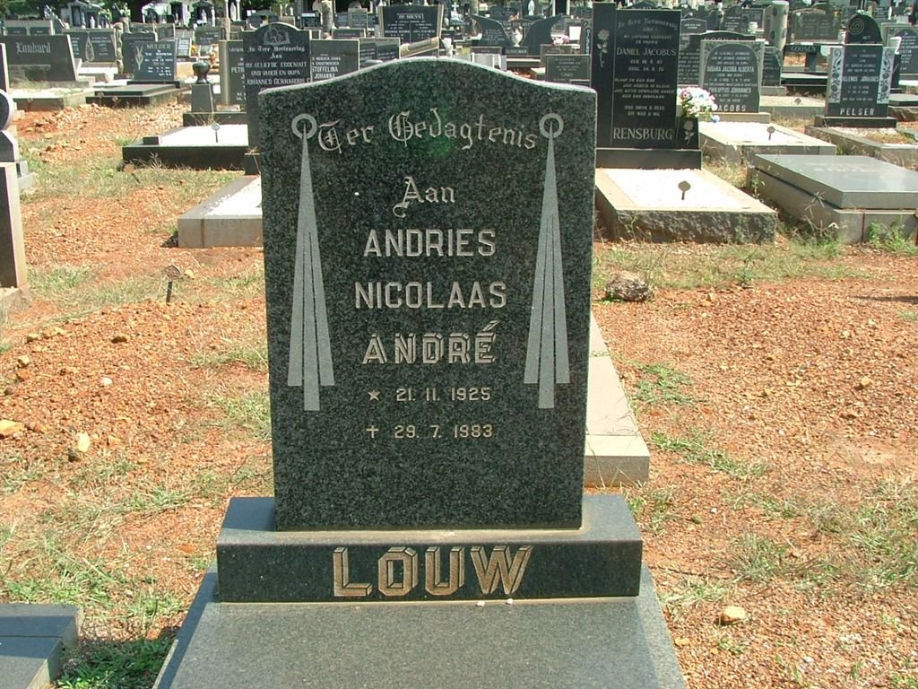 LOUW Andries Nicolaas 1925-1983