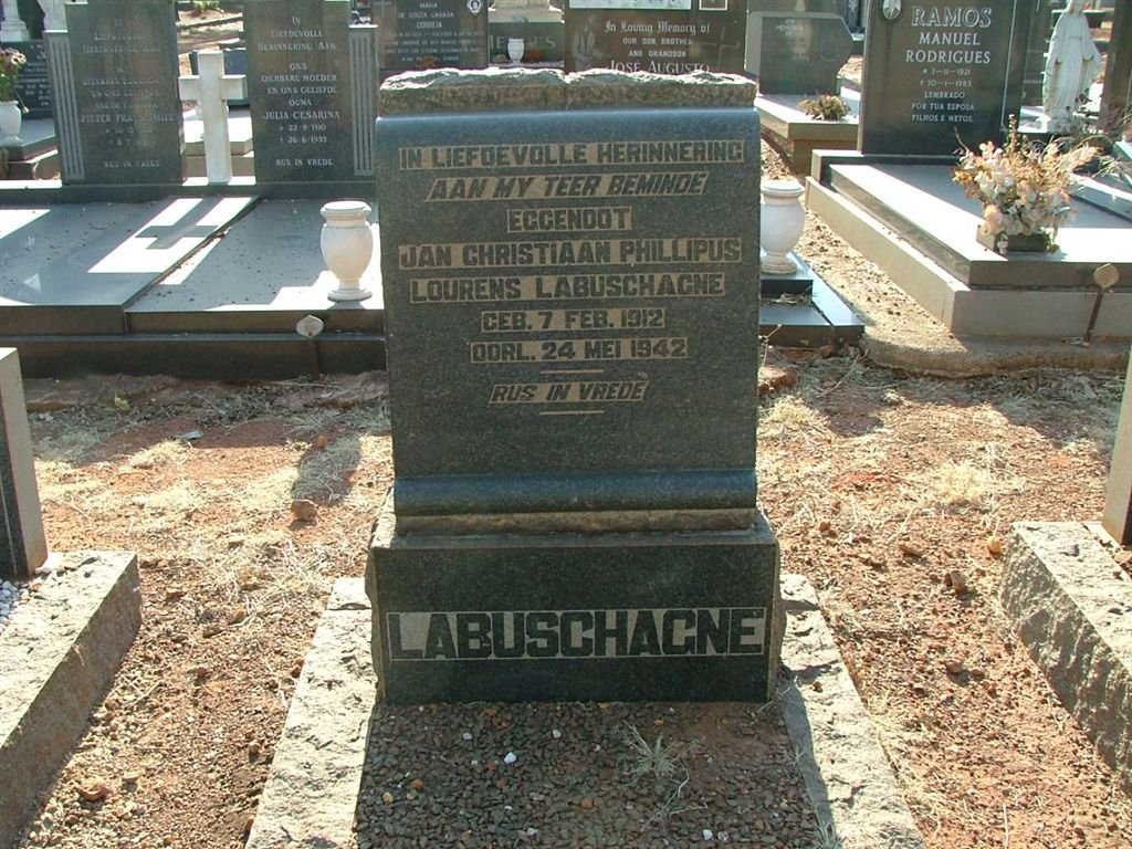 LABUSCHAGNE Jan Christiaan Phillipus Lourens 1912-1942