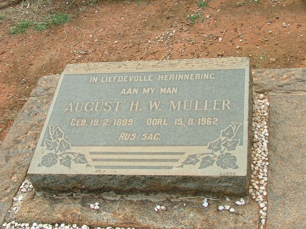 MULLER August H.W. 1889-1962