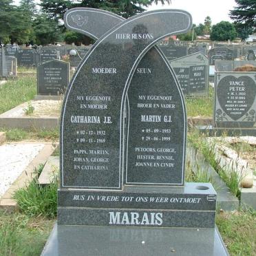 MARAIS Catharina J.E. 1932-1969 :: MARAIS Martin G.J. 1953-1999