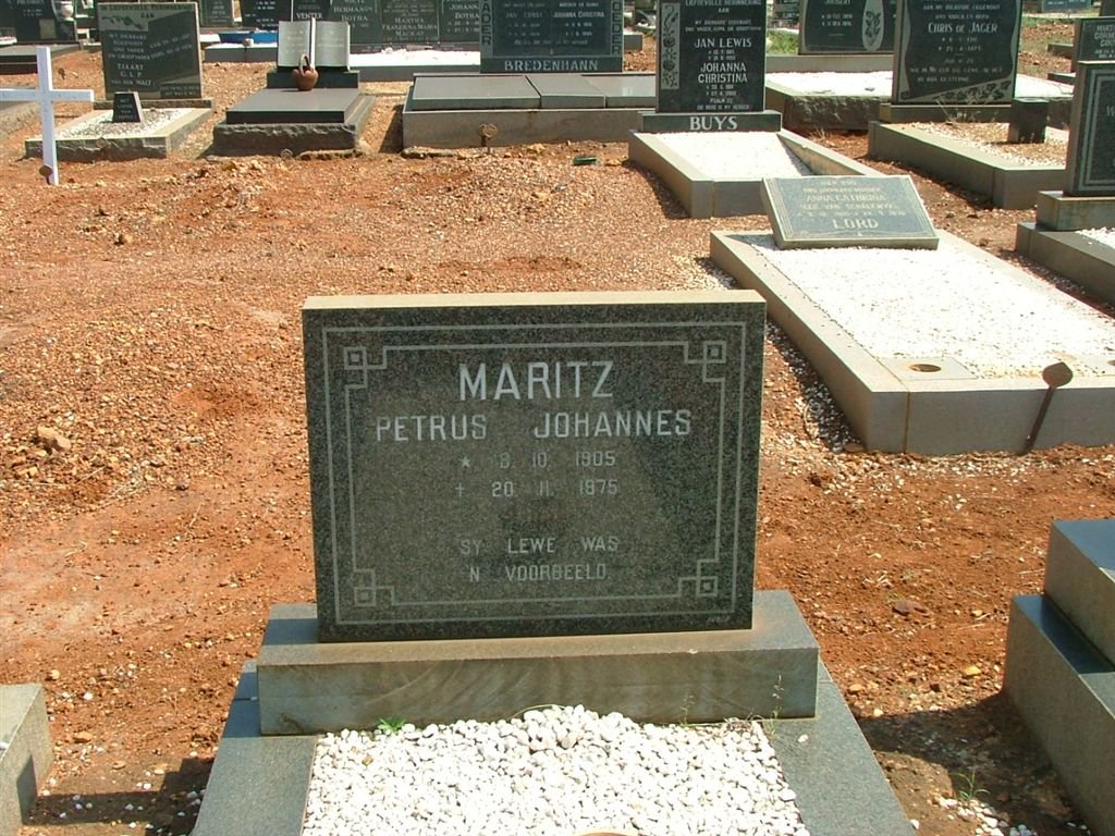 MARITZ Petrus Johannes 1905-1975