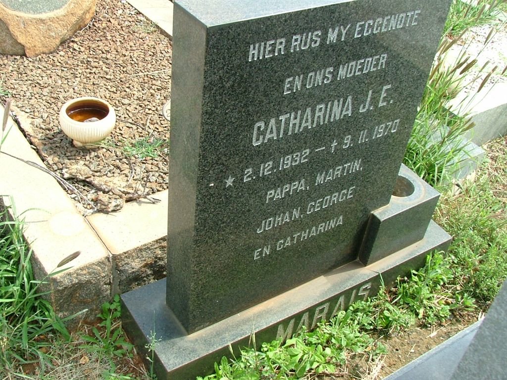 MARAIS Catharina J.E. 1932-1970
