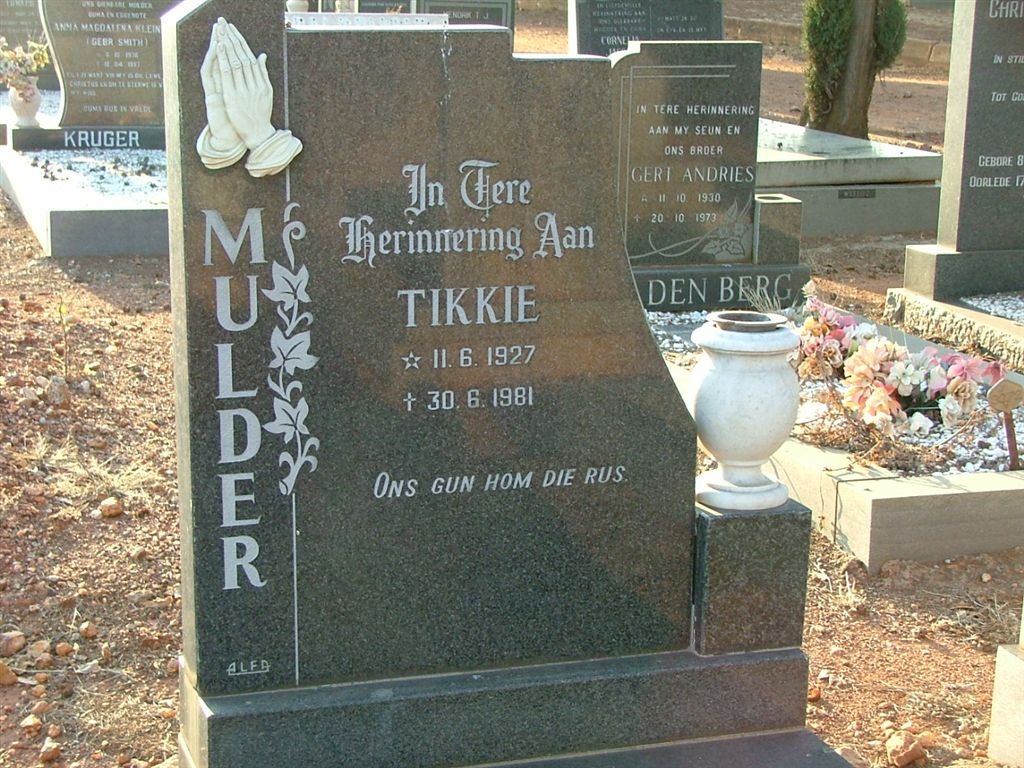 MULDER Tikkie 1927-1981
