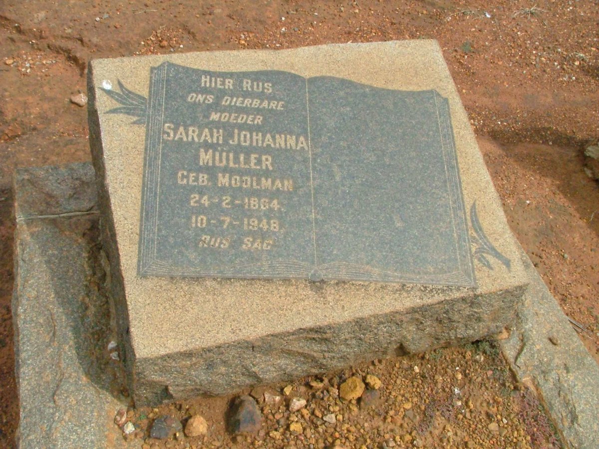MULLER Sarah Johanna nee MOOLMAN 1864-1948