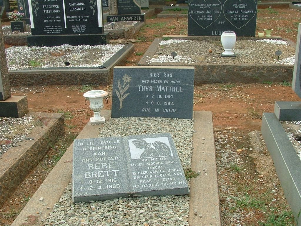 MATTHEE Thys 1914-1963 :: BRETT Bebe 1916-1999