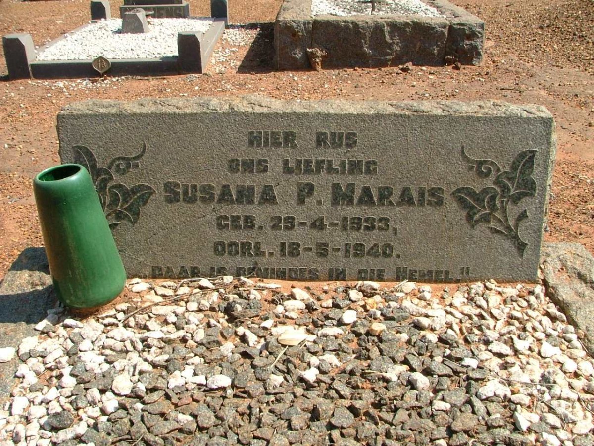 MARAIS Susana P. 1933-1940