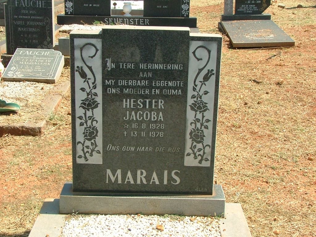 MARAIS Hester Jacoba 1928-1978