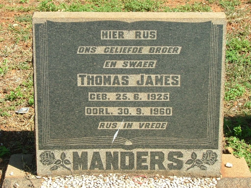 MANDERS Thomas James 1925-1960