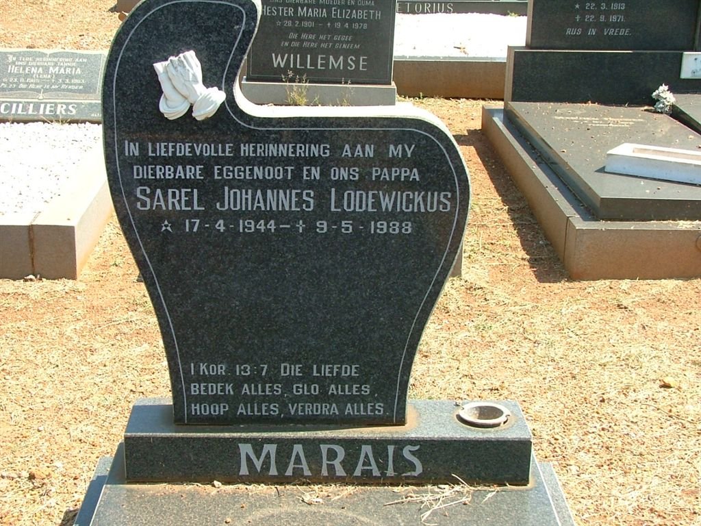 MARAIS Sarel Johannes Lodewickus 1944-1988