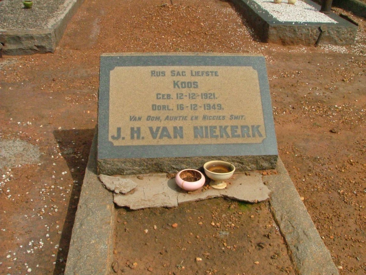NIEKERK J.H., van 1921-1949