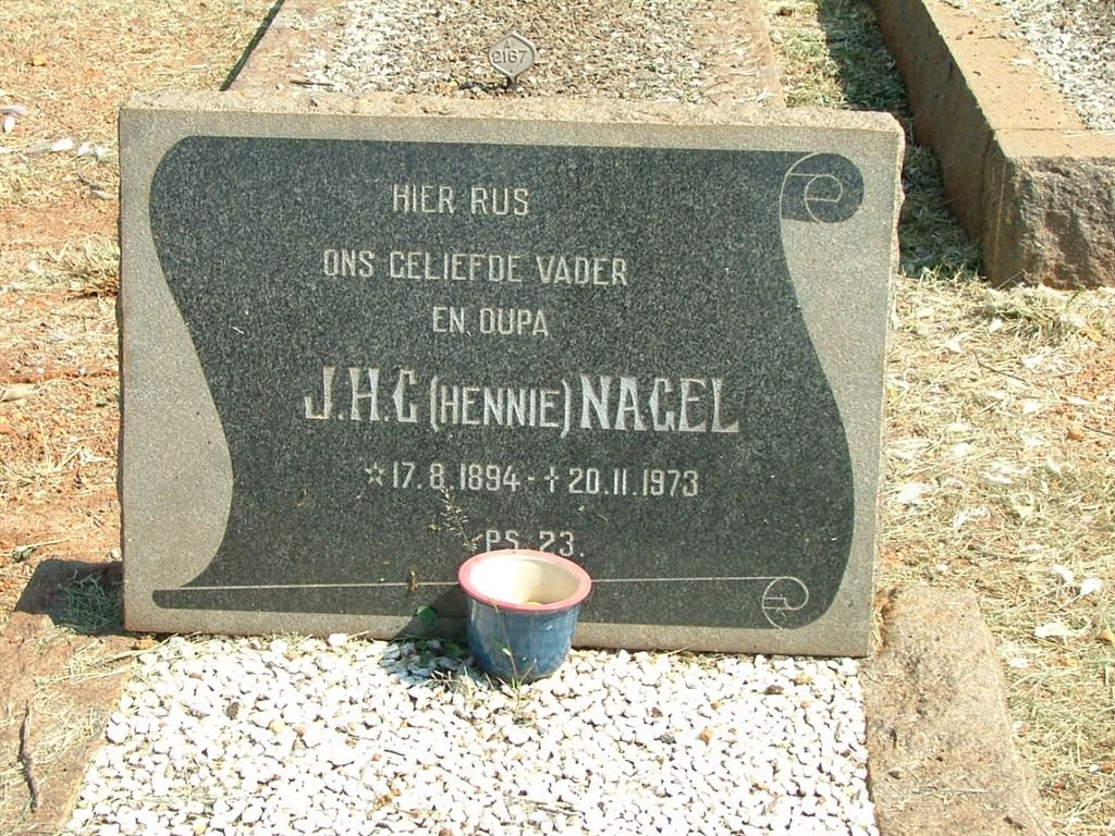 NAGEL J.H.C. 1894-1973