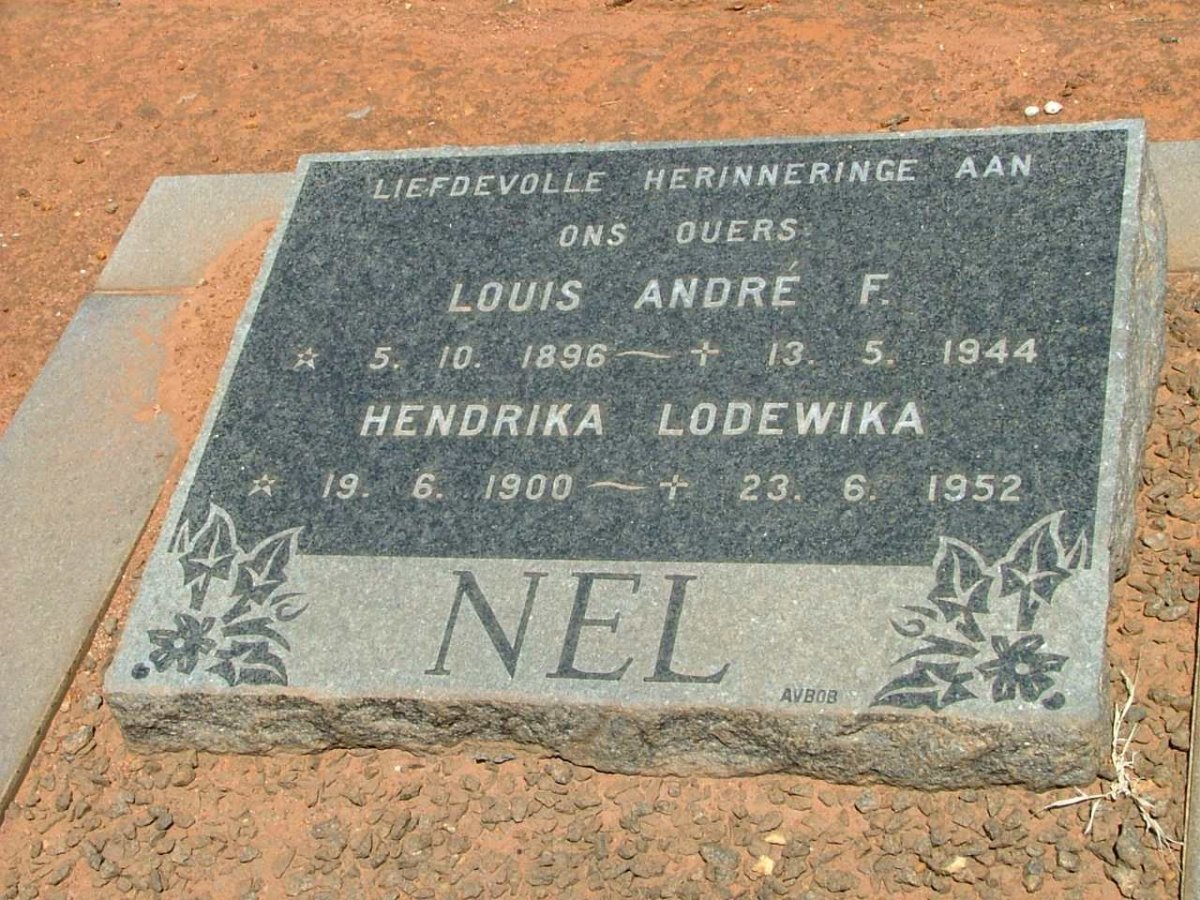 NEL Louis Andre F.1896-1944 &amp; Hendrika Lodewika 1900-1952