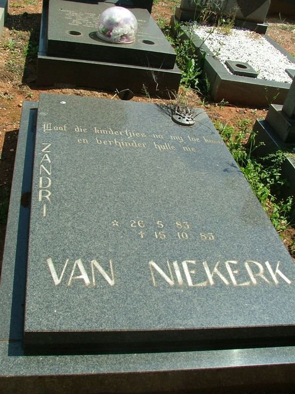 NIEKERK Zandri, van 1983-1983