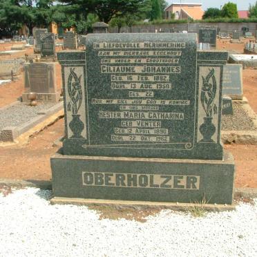 OBERHOLZER Giliaume Johannes 1882-1950 &amp; Hester Maria Catharina VENTER 1890-1952