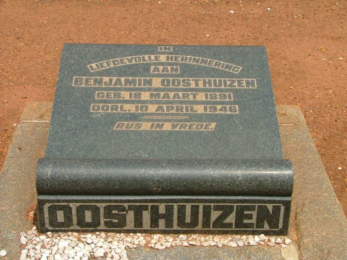 OOSTHUIZEN Benjamin 1891-1946