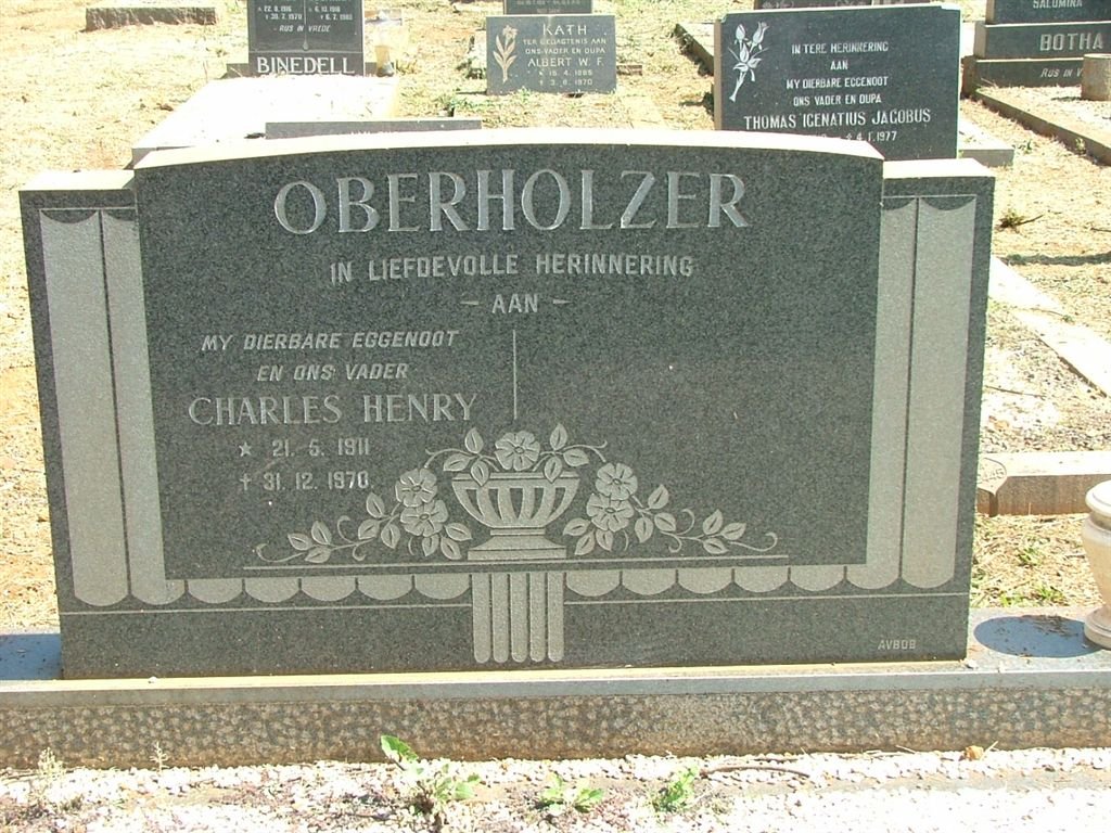 OBERHOLZER Charles Henry 1911-1970
