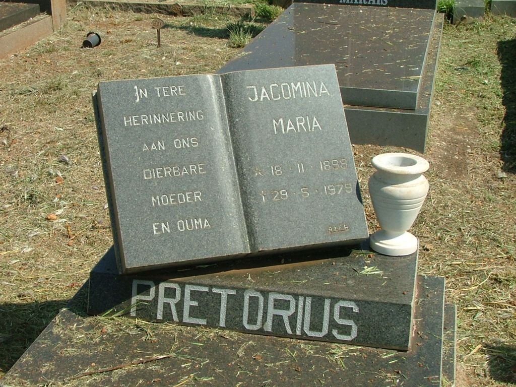 PRETORIUS Jacomina Maria 1898-1979