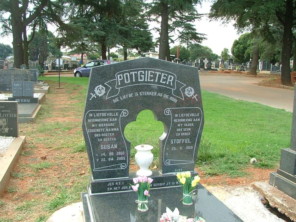 POTGIETER Stoffel 1959- &amp; Susan 1960-2005