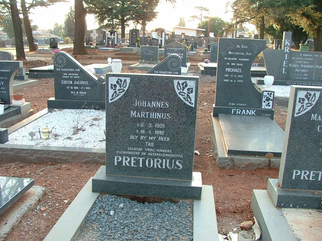 PRETORIUS Johannes Marthinus 1908-1992
