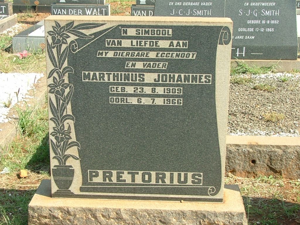 PRETORIUS Marthinus Johannes 1909-1966