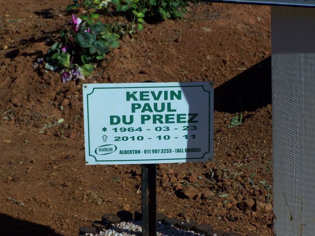 PREEZ Kevin Paul, du 1964-2010