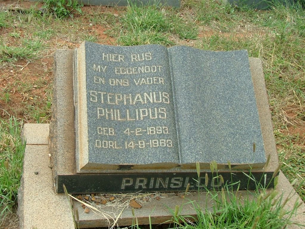 PRINSLOO Stephanus Phillipus 1893-1963