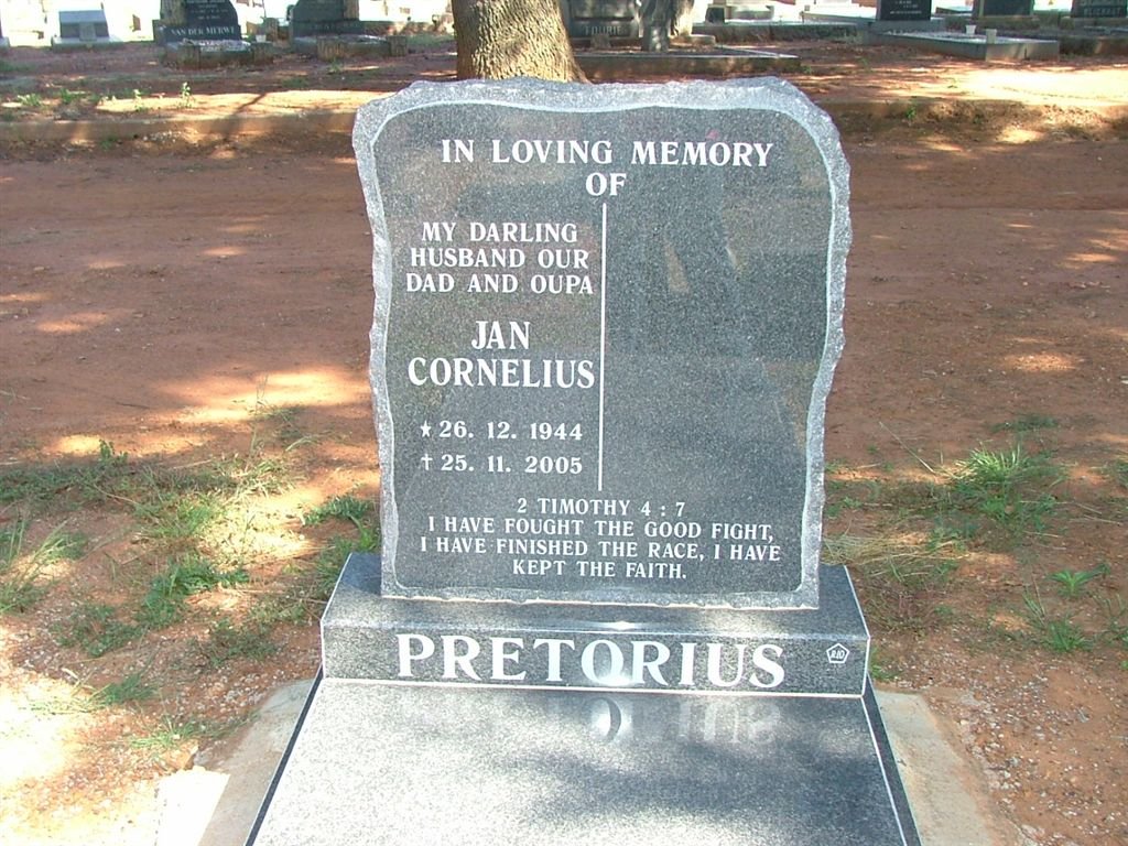 PRETORIUS Jan Cornelius 1944-2005