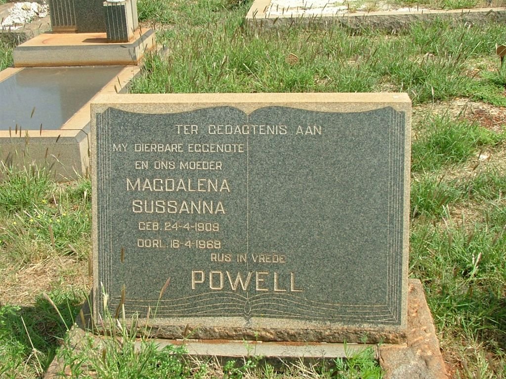POWELL Magdalena Sussanna 1908-1968