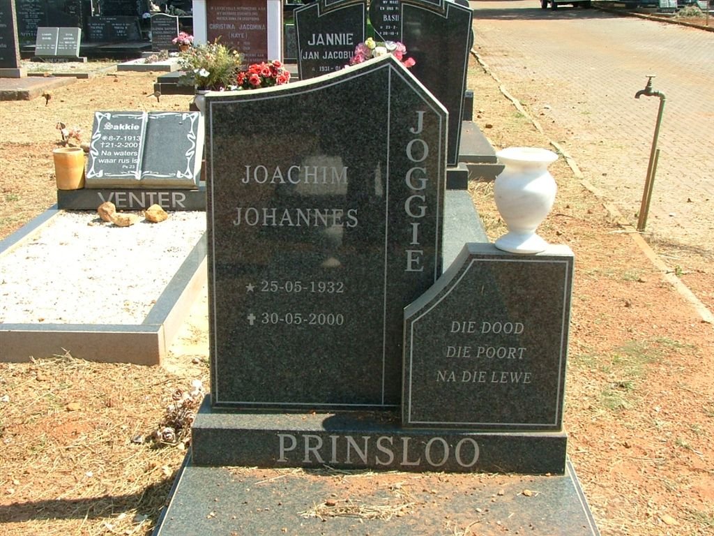 PRINSLOO Joachim Johannes 1932-2000
