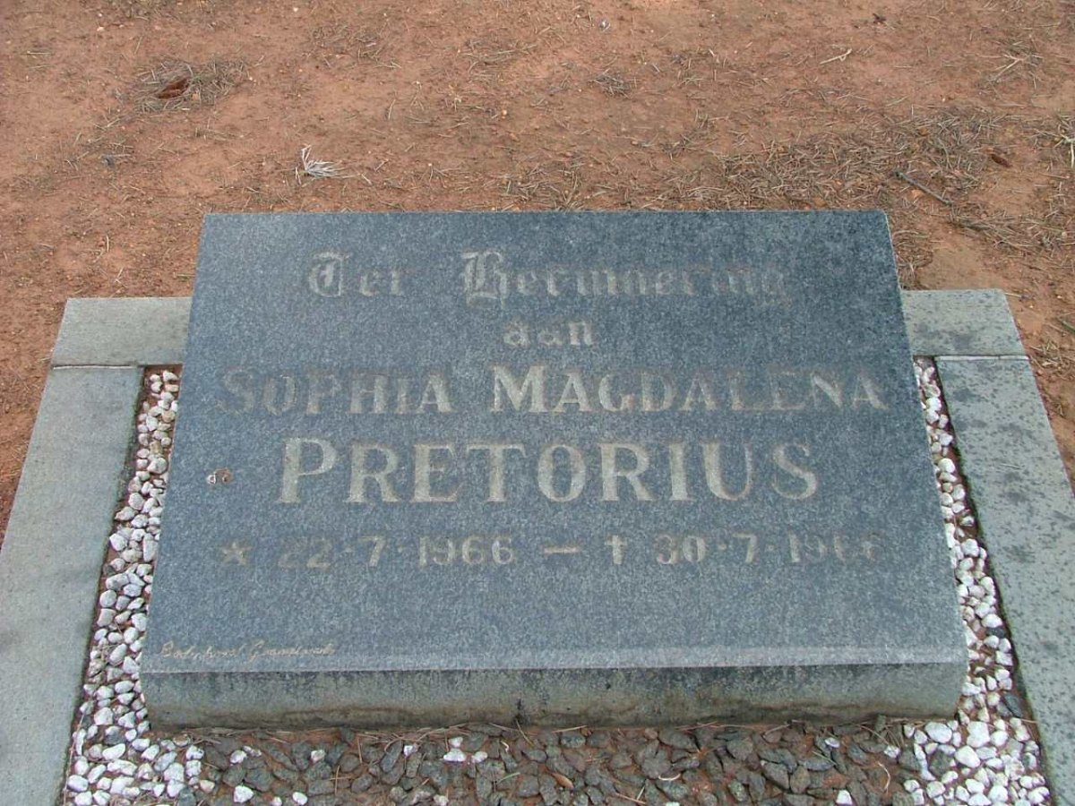 PRETORIUS Sophia Magdalena 1966-1966