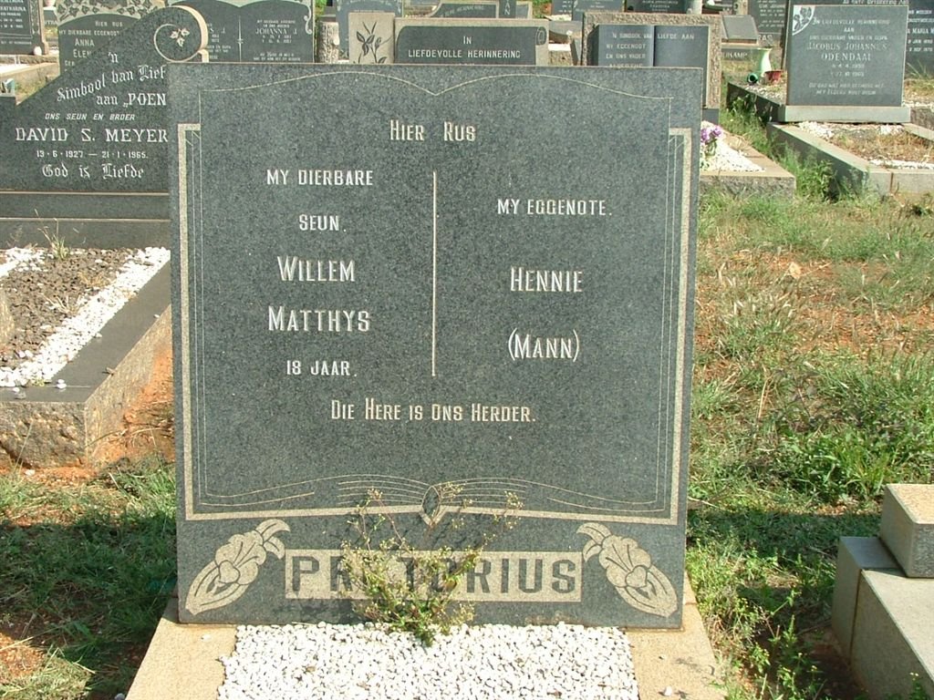 PRETORIUS Hennie :: PRETORIUS Willem Matthys 