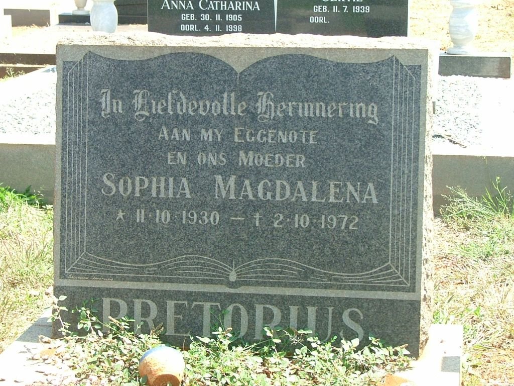 PRETORIUS Sophia Magdalena 1930-1972