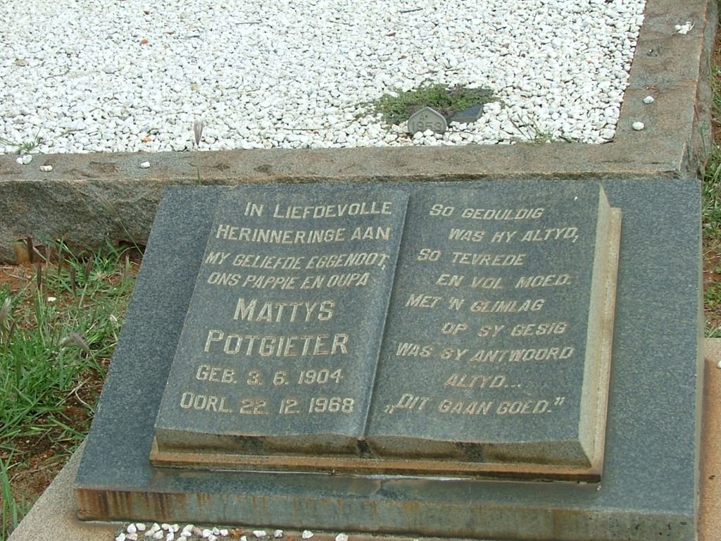 POTGIETER Mattys 1904-1968