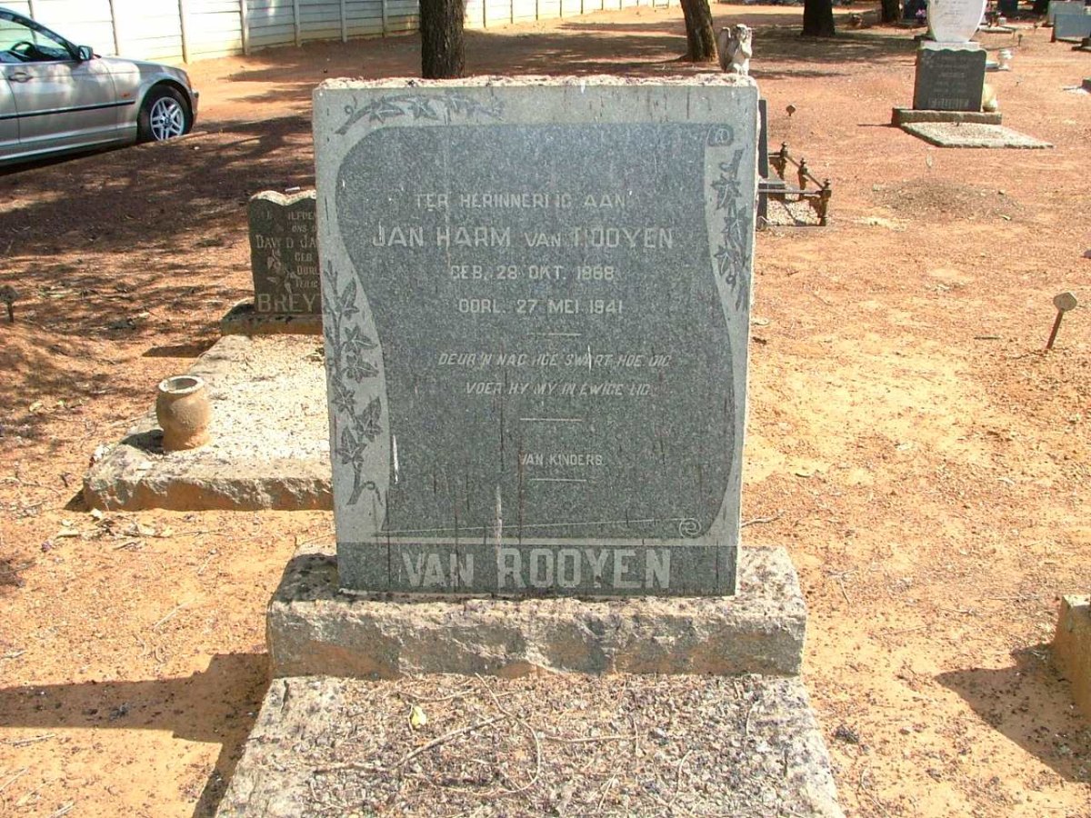 ROOYEN Jan Harm, van 1868-1941