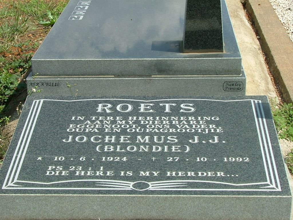 ROETS Jochemus J.J. 1924-1992