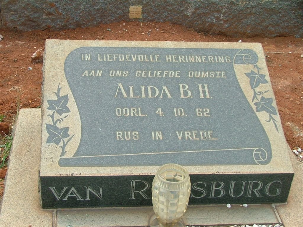 RENSBURG Alida B.H., van -1962