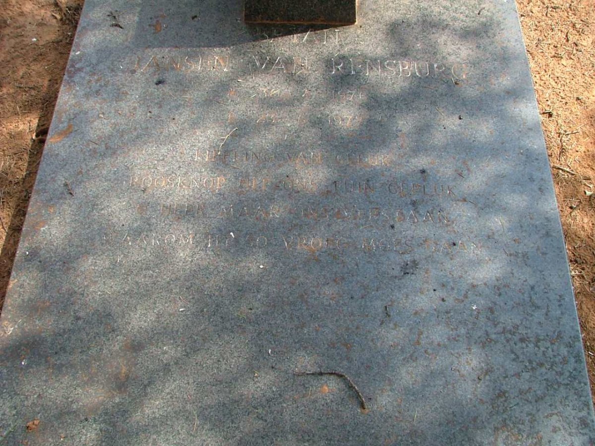 RENSBURG Bryan, Jansen van 1976-1977