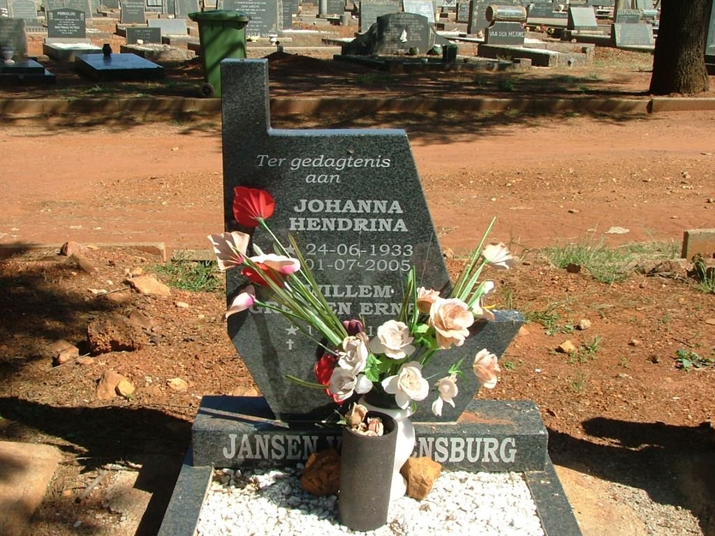 RENSBURG Johanna Hendrina, Jansen van 1933-2005