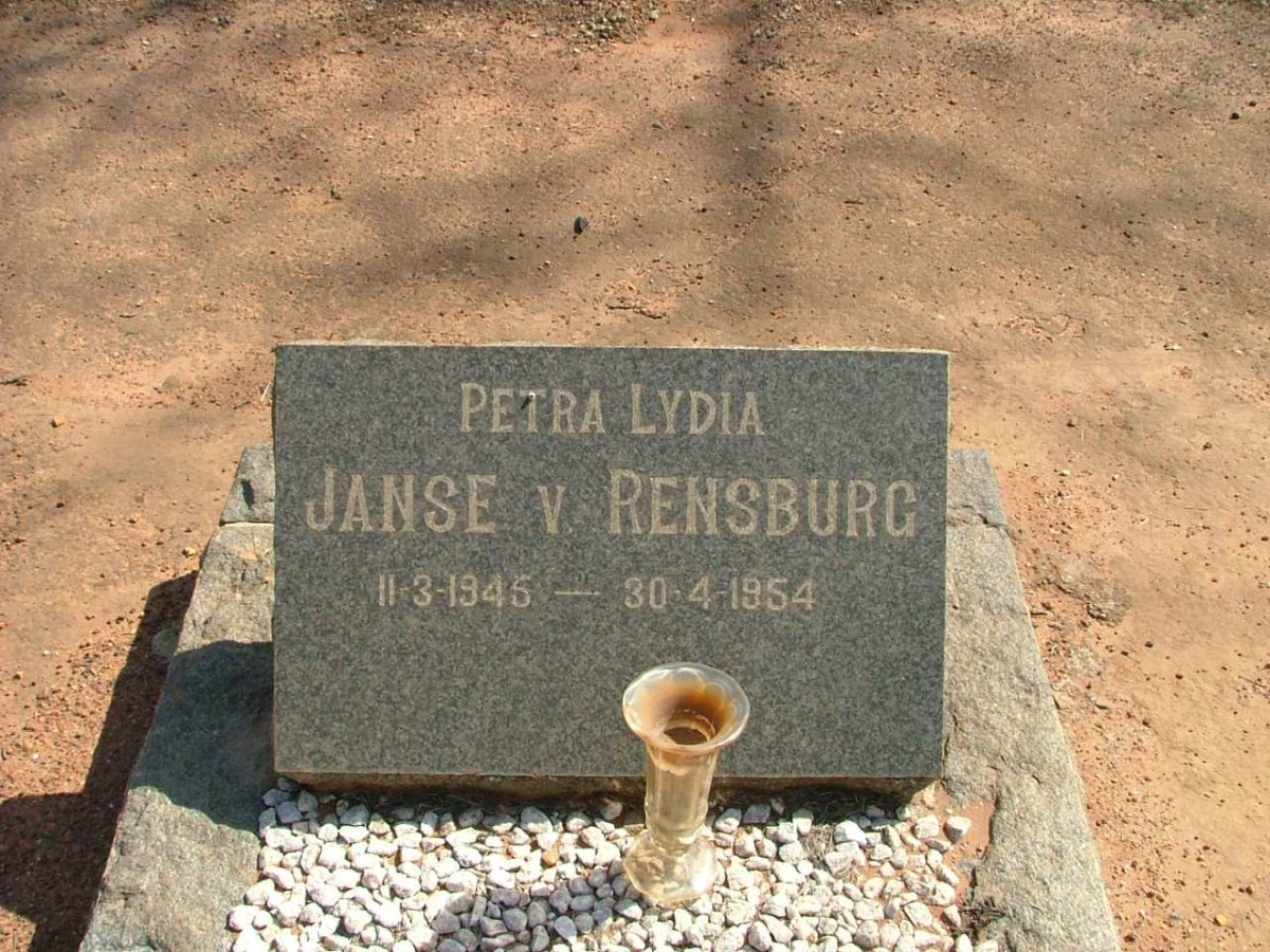 RENSBURG Petra Lydia, Janse van 1945-1954
