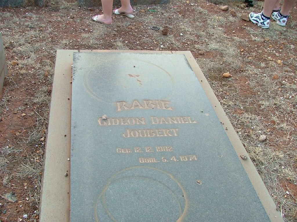 RABIE Gideon Daniel Joubert 1902-1974