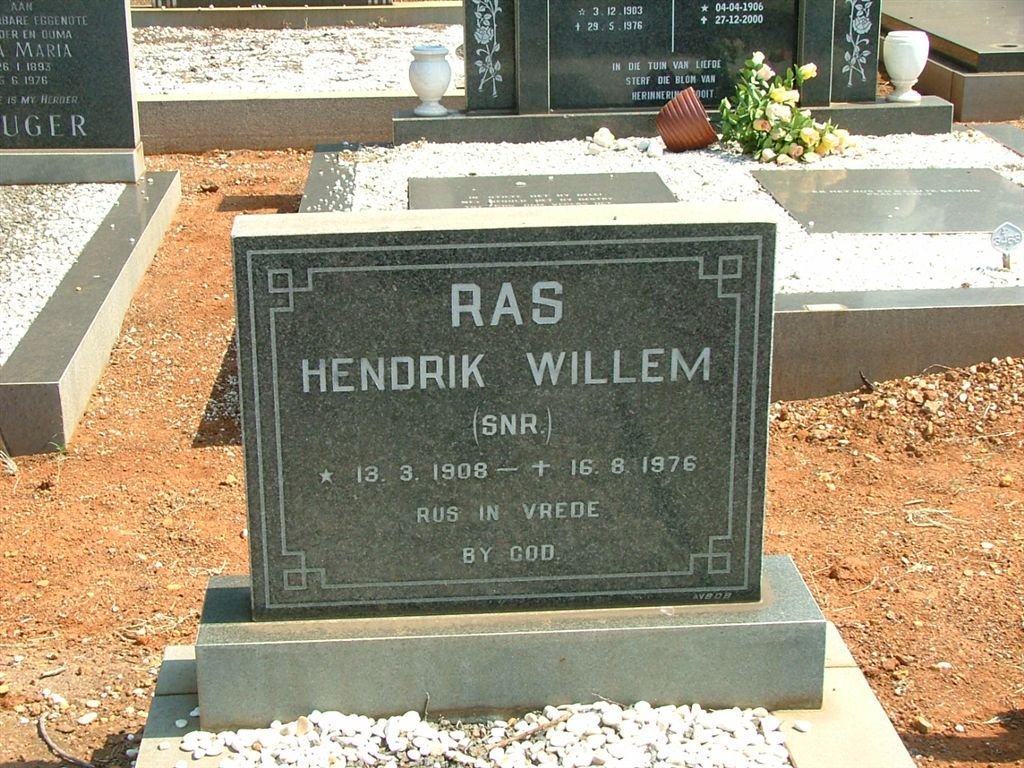 RAS Hendrik Willem 1908-1976