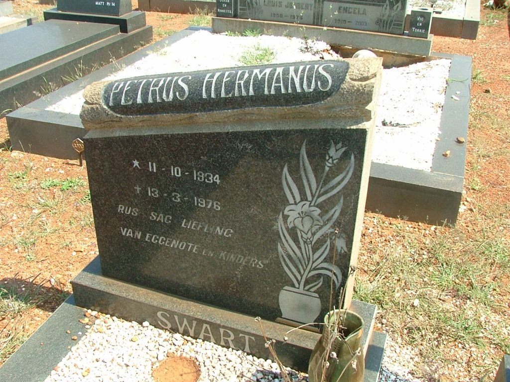 SWART Petrus Hermanus 1934-1976