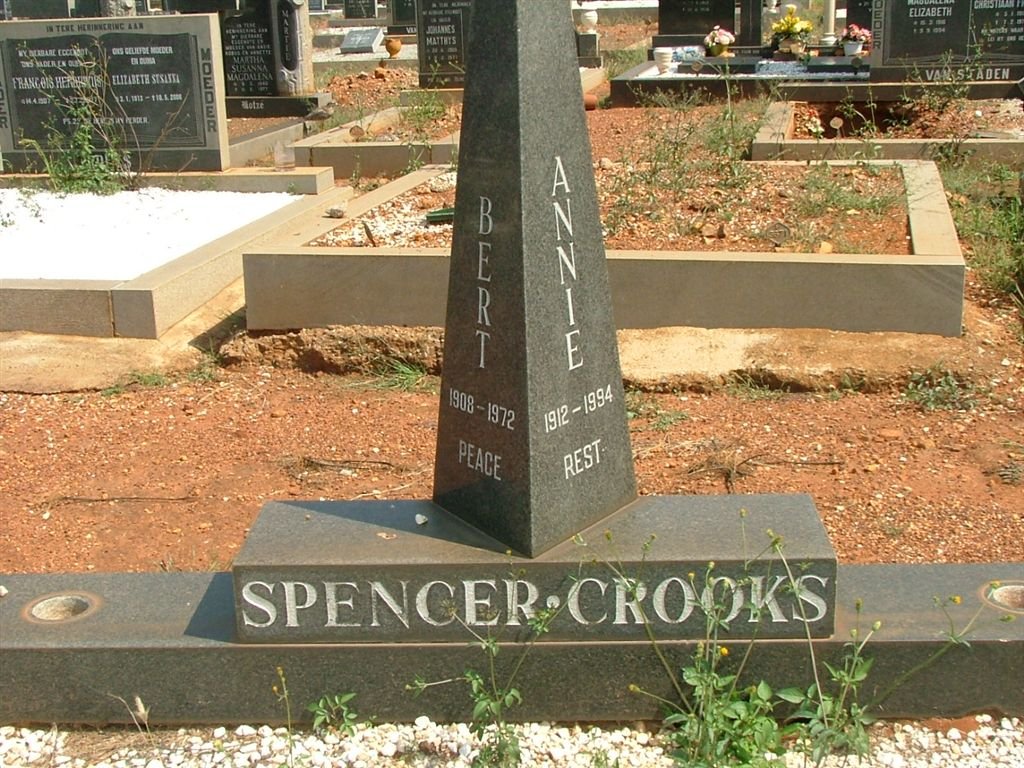 SPENCER Bert 1908-1972 &amp; Annie CROOKS 1912-1994