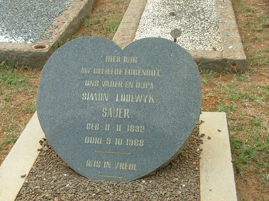 SAUER Simon Lodewyk 1892-1968