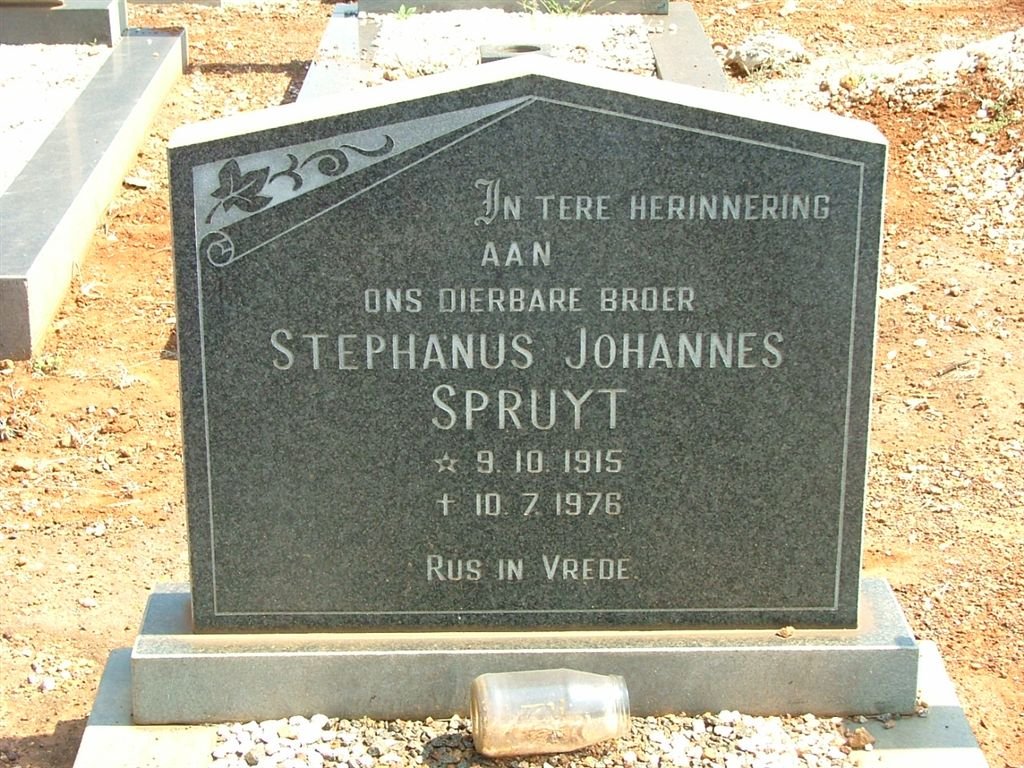 SPRUYT Stephanus Johannes 1915-1976
