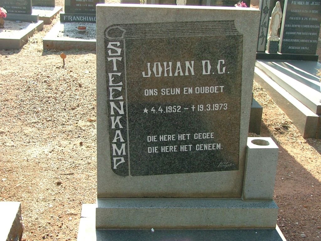 STEENKAMP Johan D.G. 1952-1973