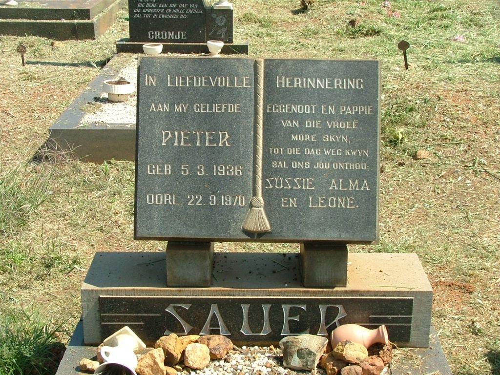 SAUER Pieter 1936-1970